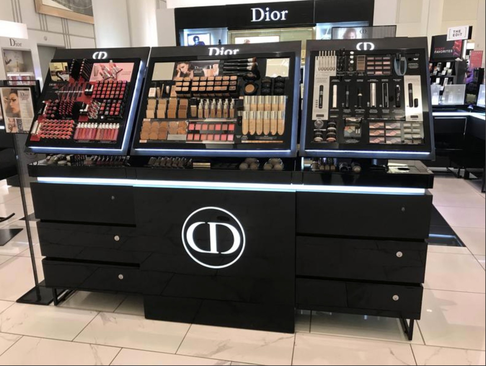 perspex display units